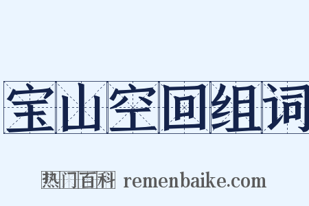 宝山空回组词是什么意思的图片